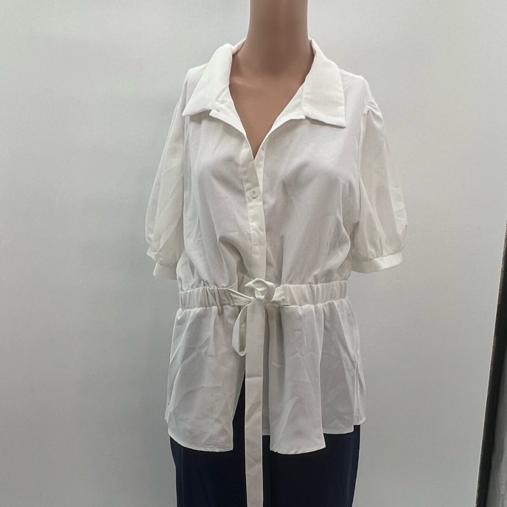 Colanste | Women’s Boho Short One-Piece | Size XL | NWT | White